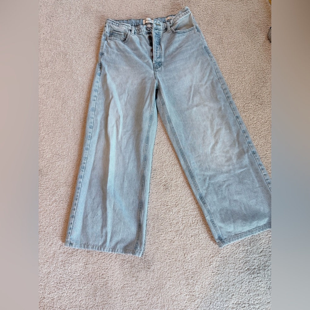 Frame wide leg jeans